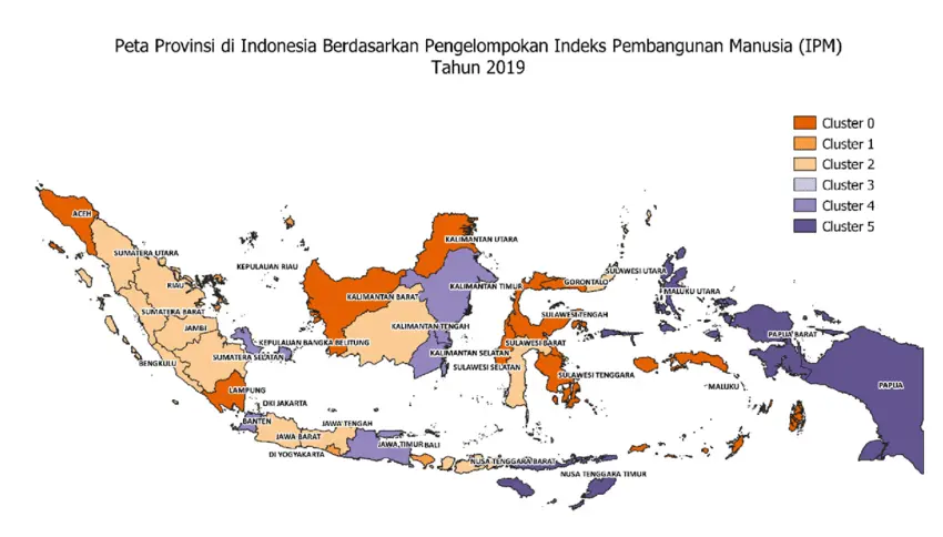 Peta Provinsi di Indonesia Berdasarkan Pengelompokan Indeks Pembangunan Manusia Tahun 2019 - Bagaimana Peta Membantu Merancang Pembangunan yang Tepat Sasaran