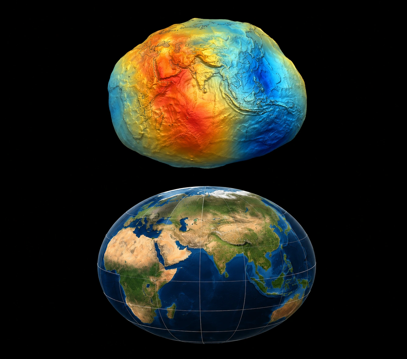 Bumi Itu Bulat atau Oval - Mengenal Geoid, Bentuk Asli Bumi yang Sebenarnya