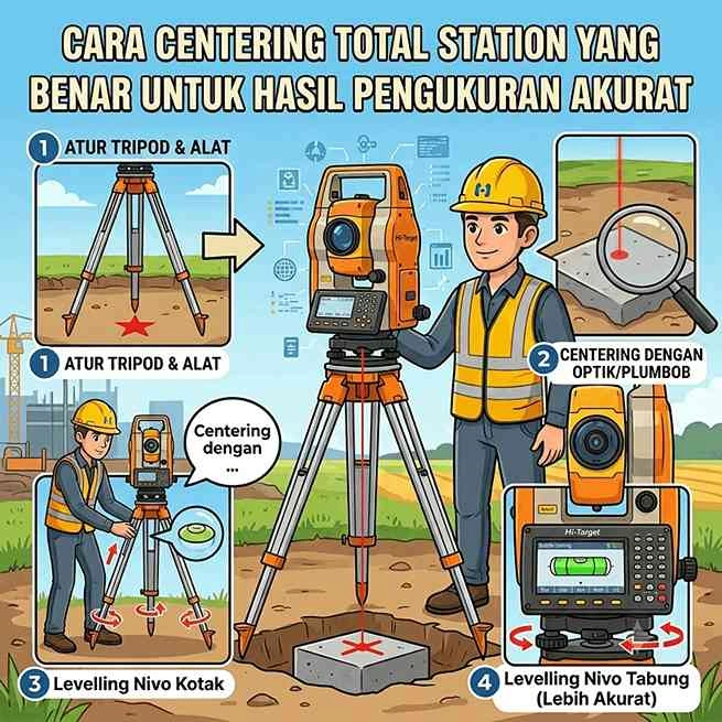 Cara Centering Total Station yang Benar untuk Hasil Pengukuran Akurat