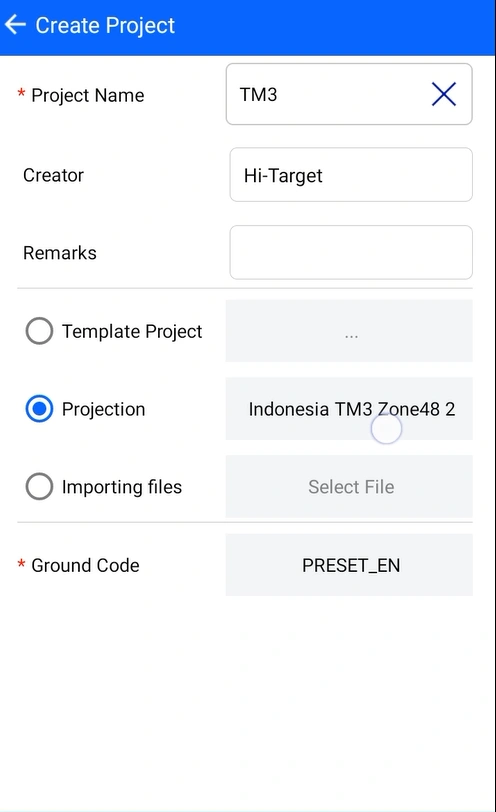 Pengaturan software hi-survey hi-target indonesia
