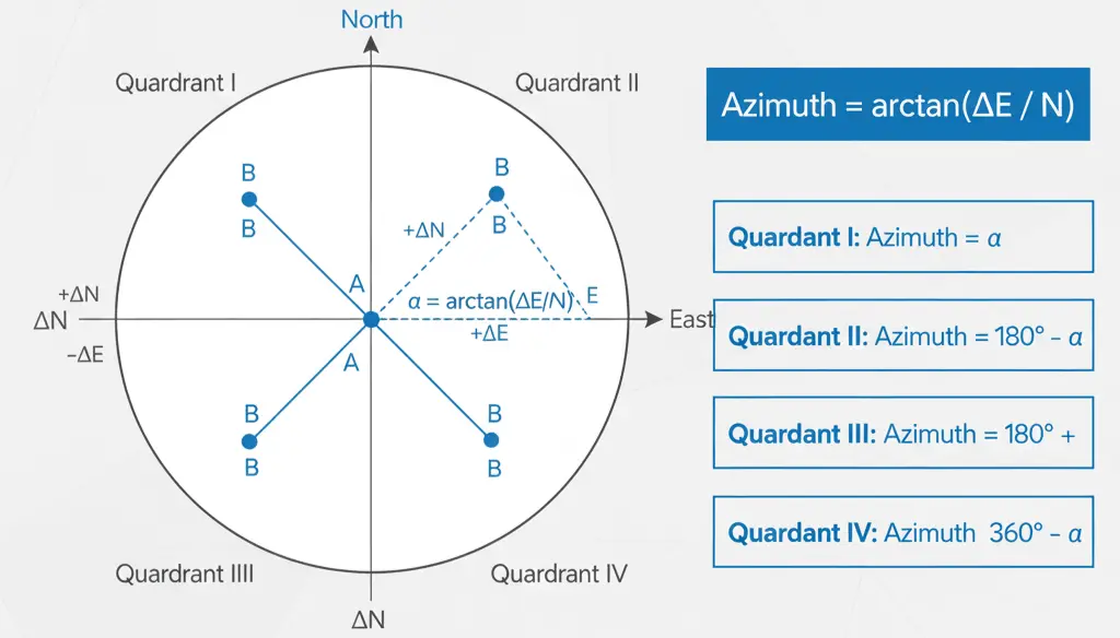 menentukan azimuth